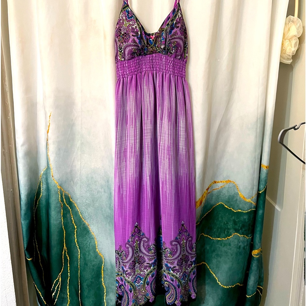 Pretty purple& black maxi dress